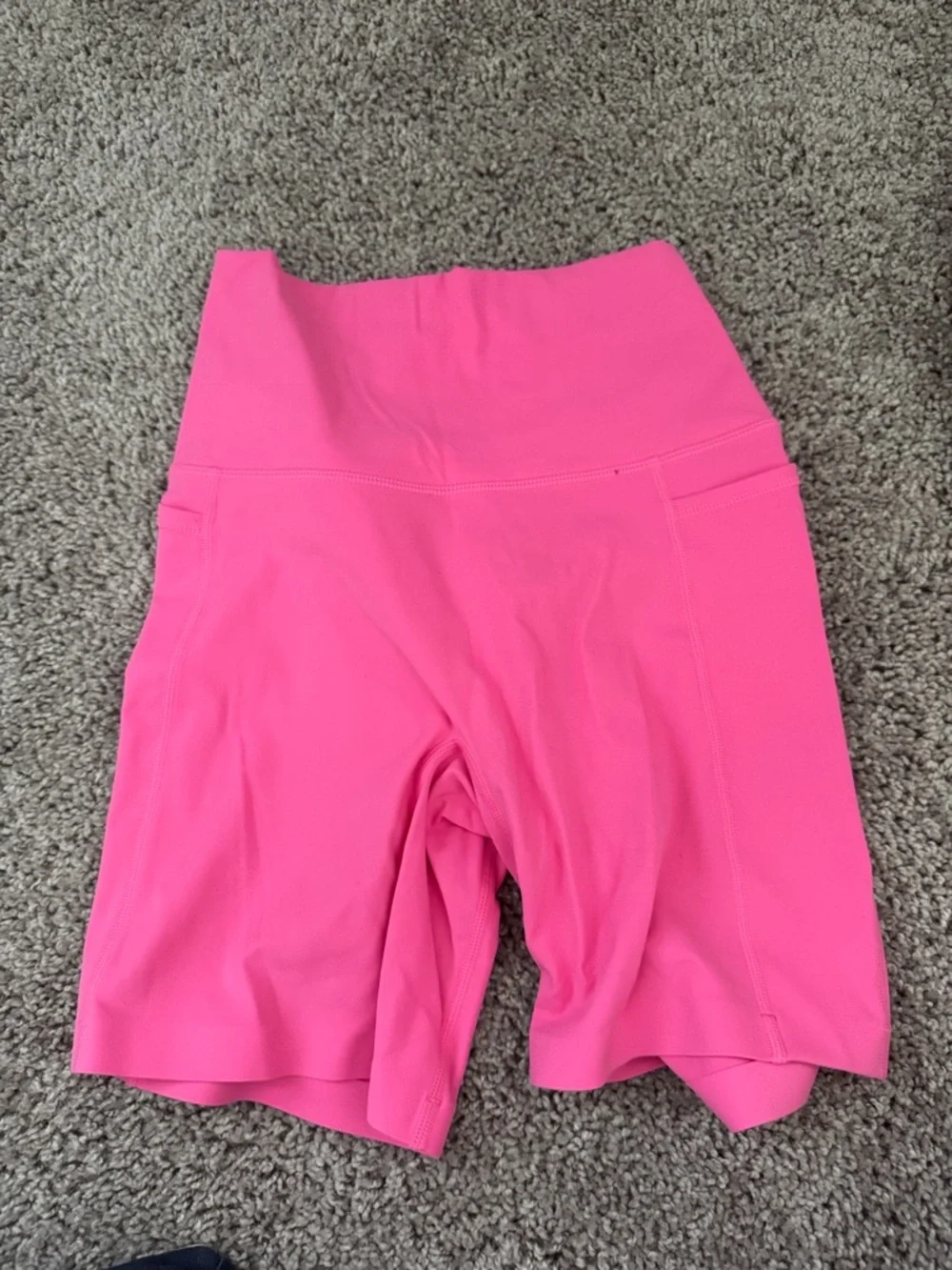LSKD Women’s High-Waist Pink Performance Bike Shorts - Picture 1 of 2